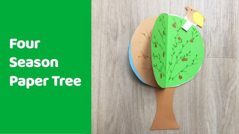 How to Make a Four Season Paper Tree Craft - Kids Art & Craft