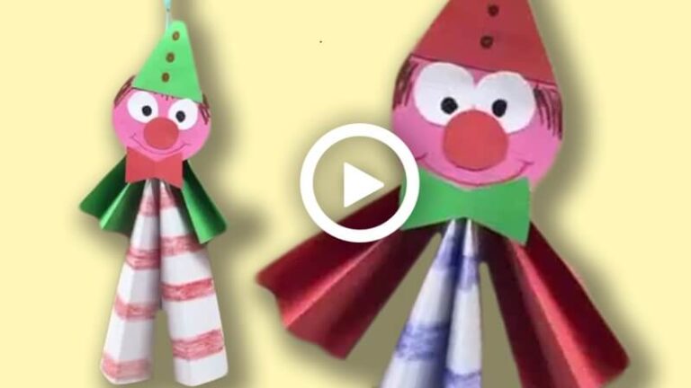 How To Make a Paper Clown Craft - Kids Art & Craft