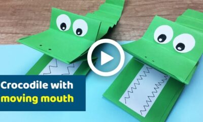 How to Make a Paper Crocodile with Moving Jaws