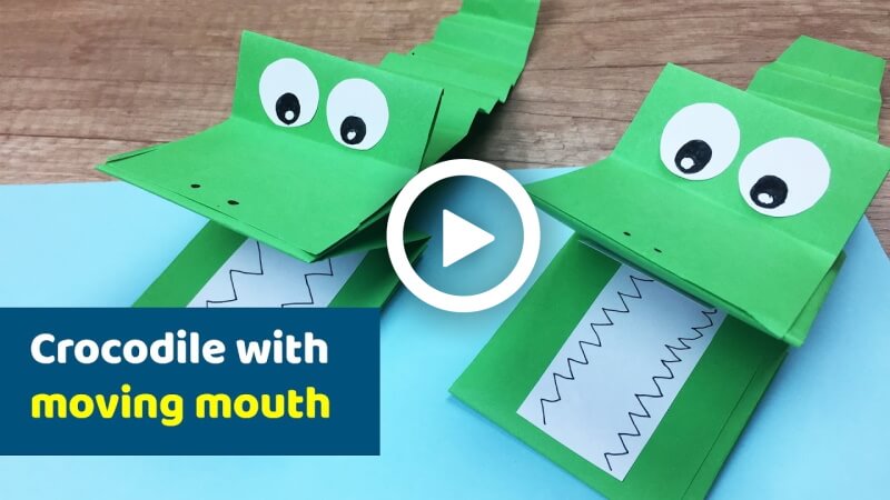 How to Make a Paper Crocodile with Moving Jaws