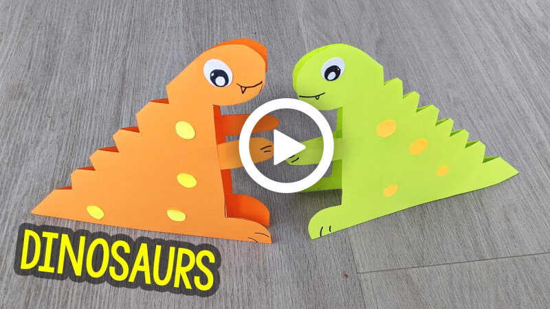 How to Make a Paper Dinosaur Craft
