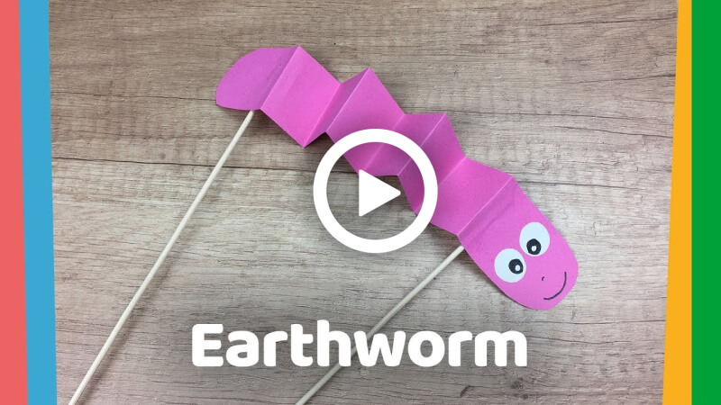 How to Make a Paper Earthworm Craft