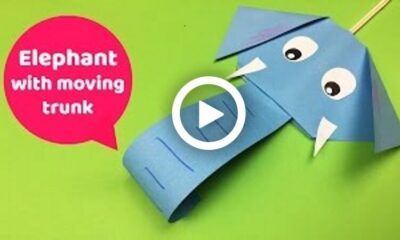 How to Make a Paper Elephant with a Moving Trunk