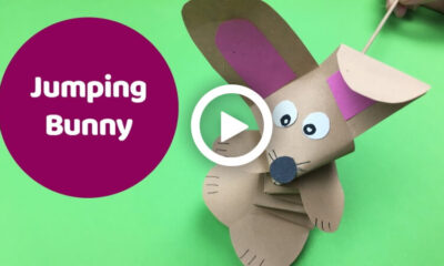 How to Make Paper Jumping Rabbit - Easy Craft for Kids