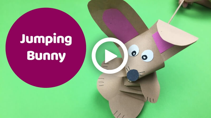 How to Make Paper Jumping Rabbit - Easy Craft for Kids