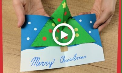 How to Make Pop up Christmas Tree Gift Card Craft