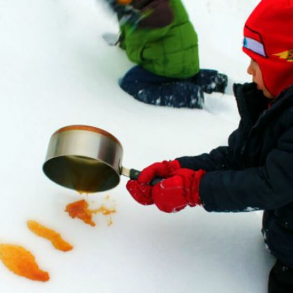 Maple Candy Making Using Snow