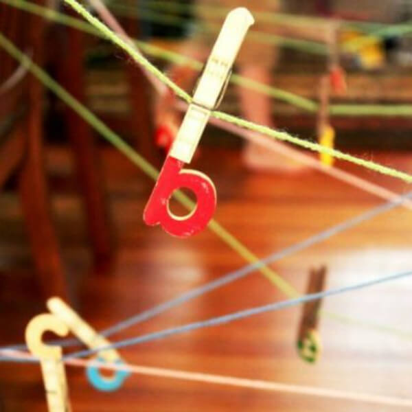Alphabet Craft Activities For Kids String Scavenger Hunt 