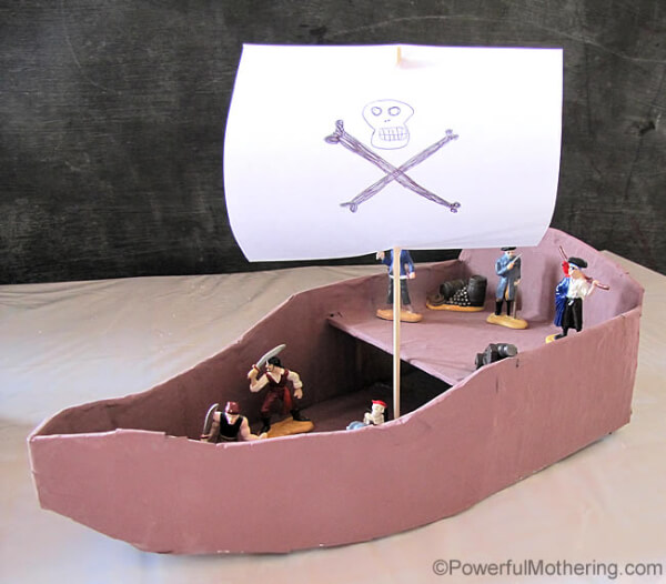 DIY Pirate Ship Craft For Children