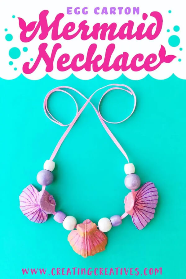 Mermaid Necklace Craft Ideas For Kids
