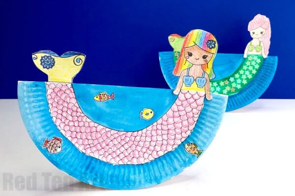 Mermaid Paper Plate Craft ideas For Kids