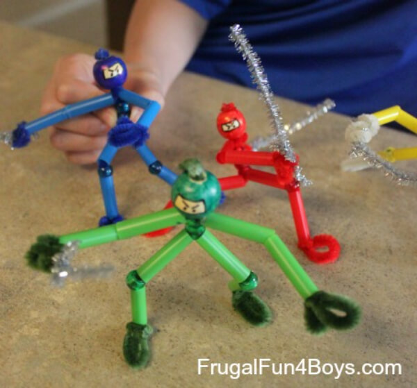 Pipe Cleaner Ninja Craft Ideas For Kids