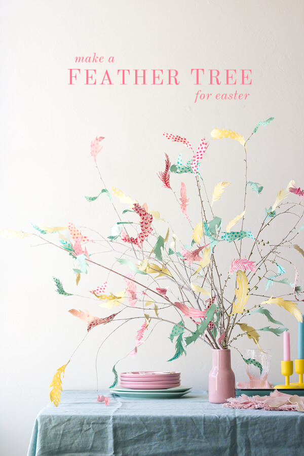 DIY Easter Feather Tree