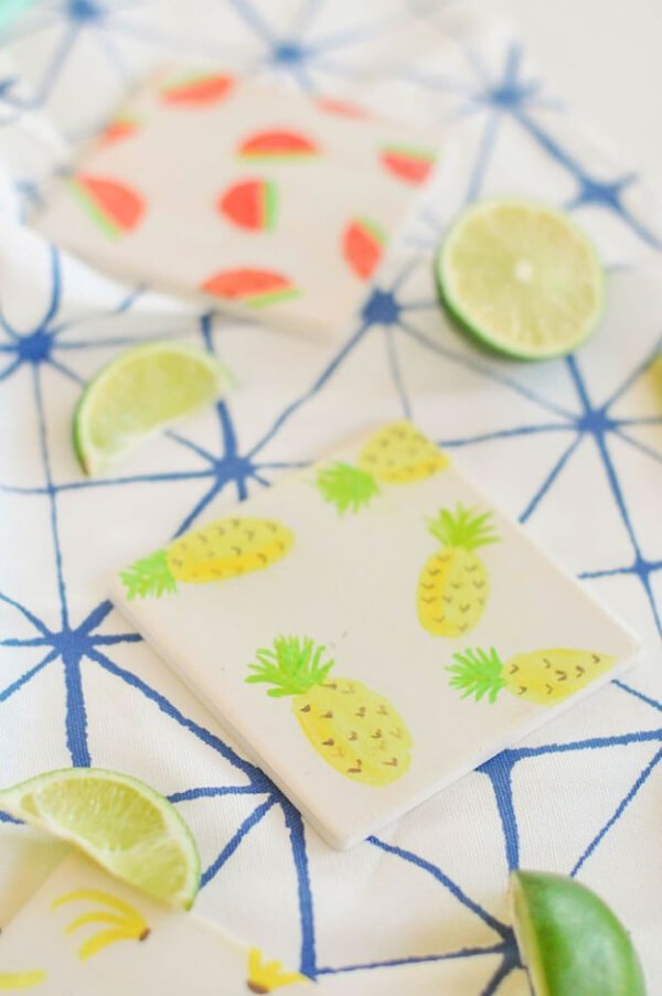 Pineapple Craft Ideas and Activity DIY Watercolor Pineapples 