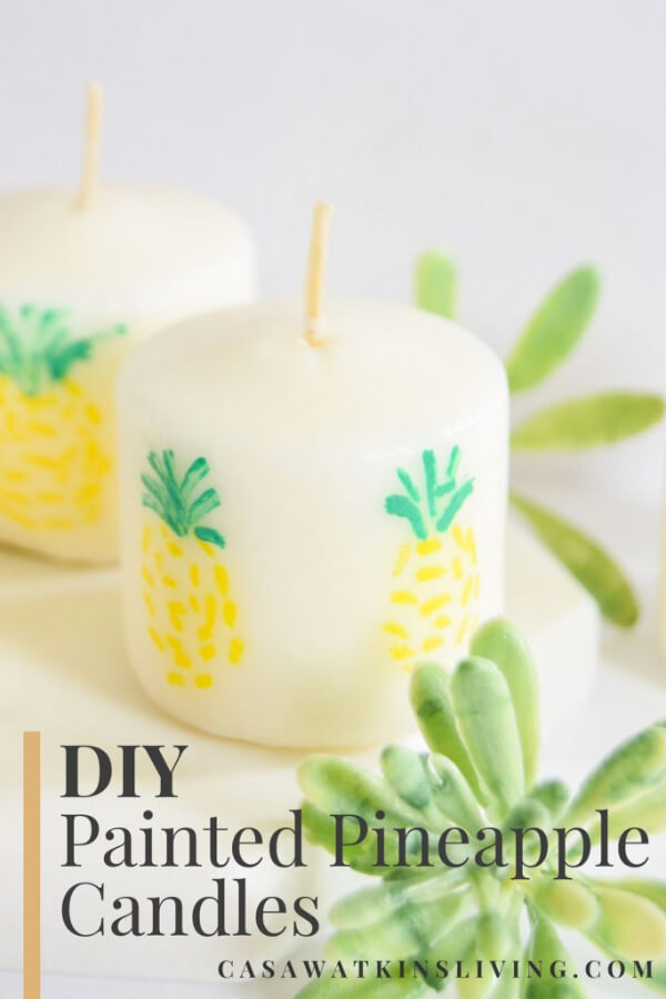 Pineapple Craft Ideas and Activity Beautiful DIY Pineapple Printed Candles