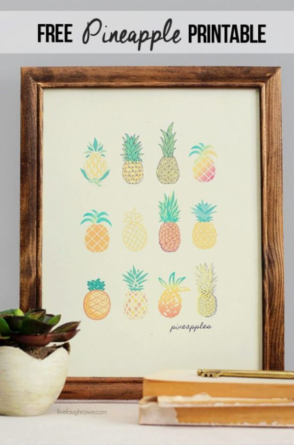 Pineapple Craft Ideas and Activity Free Printable Pineapple Decor