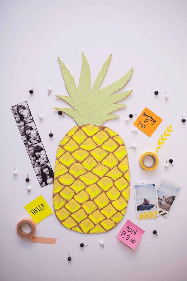 Pineapple Craft Ideas and Activity DIY Pineapple Bulletin Board