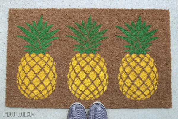 Pineapple Craft Ideas and Activity Beautiful DIY Pineapple Doormat