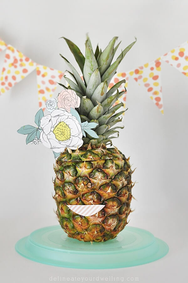 Pineapple Decor idea with a Pineapple