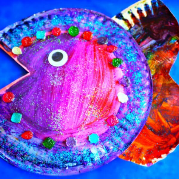 Rainbow Paper Plate Fish Craft For Kids