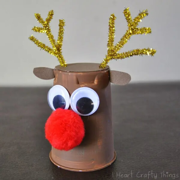 Reindeer Yogurt Cup Craft Rudolph's Reindeer Craft Ideas For kids