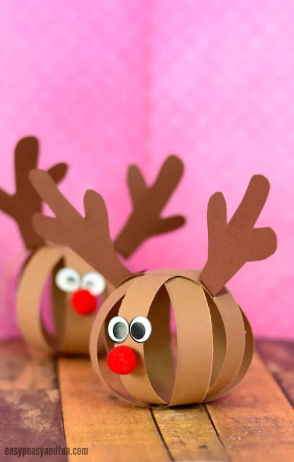 Circular Paper Reindeer Craft Rudolph's Reindeer Craft Ideas For Kids 