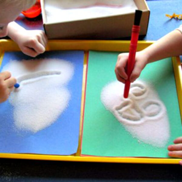 Alphabet Craft Activities For Kids Salt Tray Activity