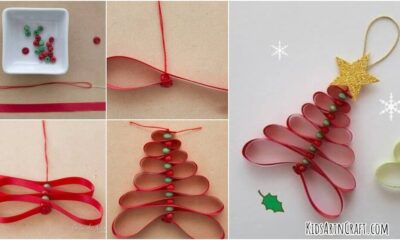 Scrap Ribbon Christmas Tree Craft Tutorial