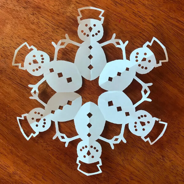 Snowman Crafts For Kids Paper Snowflake