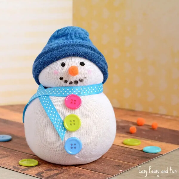 Snowman Crafts For Kids Sock Snowman