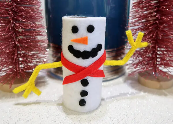 Snowman Crafts For Kids Cotton Roll Snowman