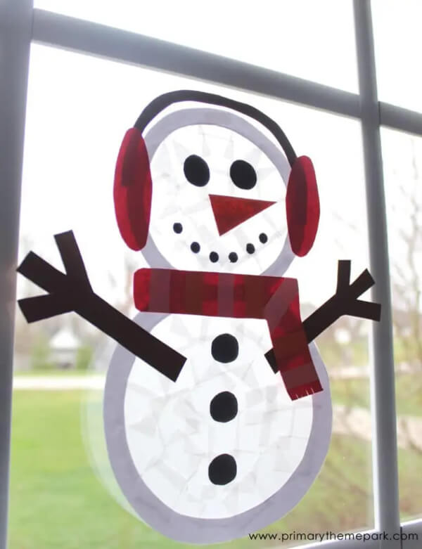Snowman Crafts For Kids Snowman Suncatcher