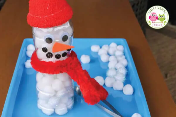 Snowman Crafts For Kids Cotton Snowman