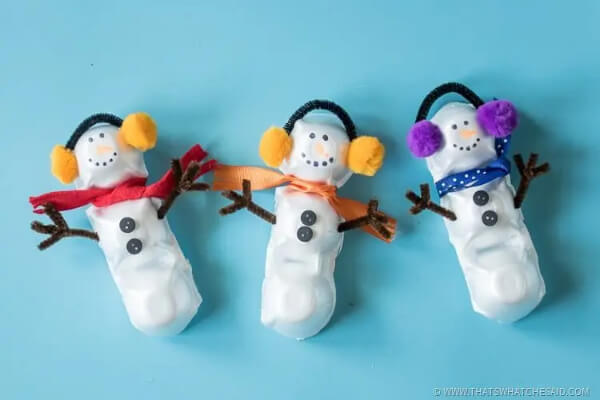 Snowman Crafts For Kids Recycled Snowman