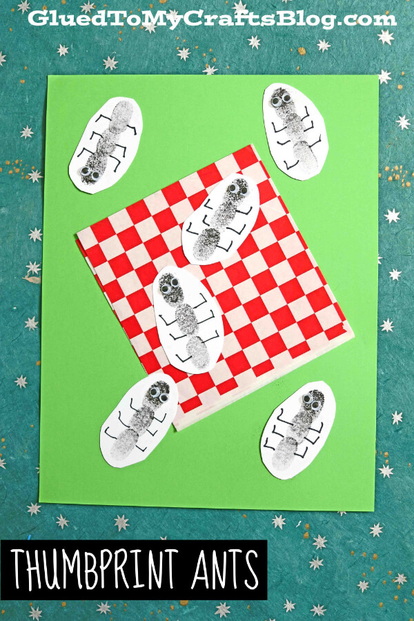 Ant Crafts & Activities for Kids Thumbprints Ants