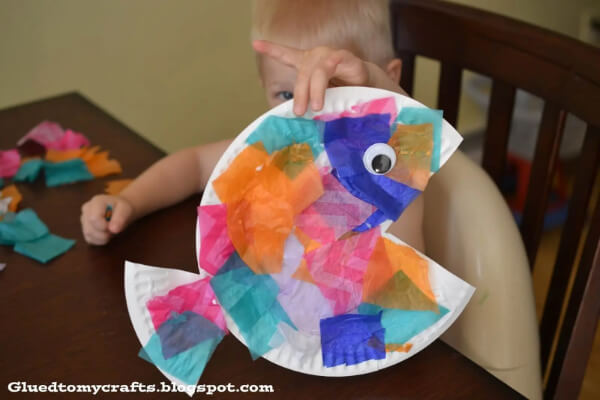 Paper Plate & Tissue Paper Tropical Fish Craft Paper Plate & Tissue Paper Tropical Fish Craft