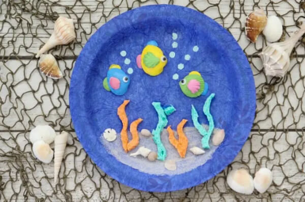 Underwater Sea Creatures Art and Craft Ideas for Kids Paper Plate Ocean Craft For Kids