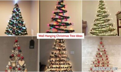 Wall Hanging Christmas Tree Ideas with Lighting