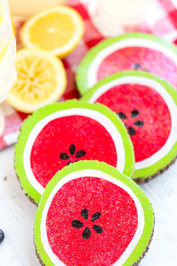 Easy Watermelon Crafts & Activities for Kids DIY Watermelon Coasters