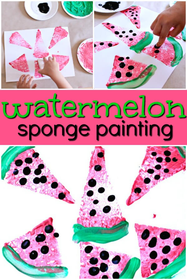 Watermelon Sponge Painting