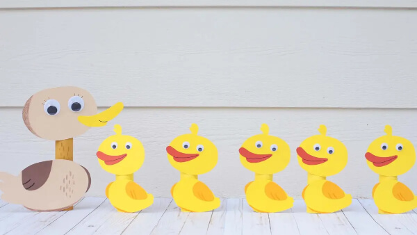 Five Little Ducks And Mother Duck Craft
