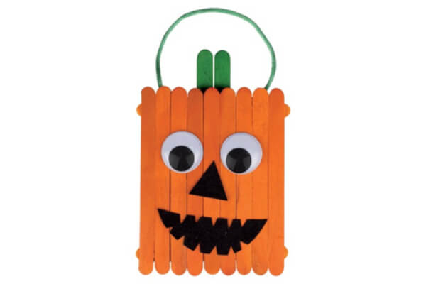 Unique Popsicle Stick Pumpkin Craft For Kindergarteners