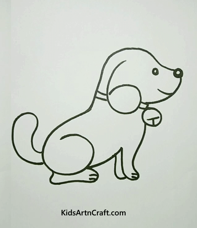 Animal Drawing Activities Idea For Kids A Friendly Dog