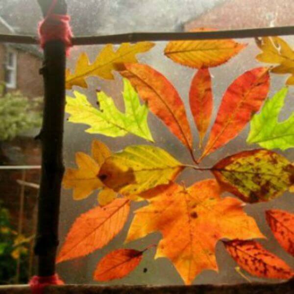 Creative And Simple Autumn Art Using Leaves And Sticks