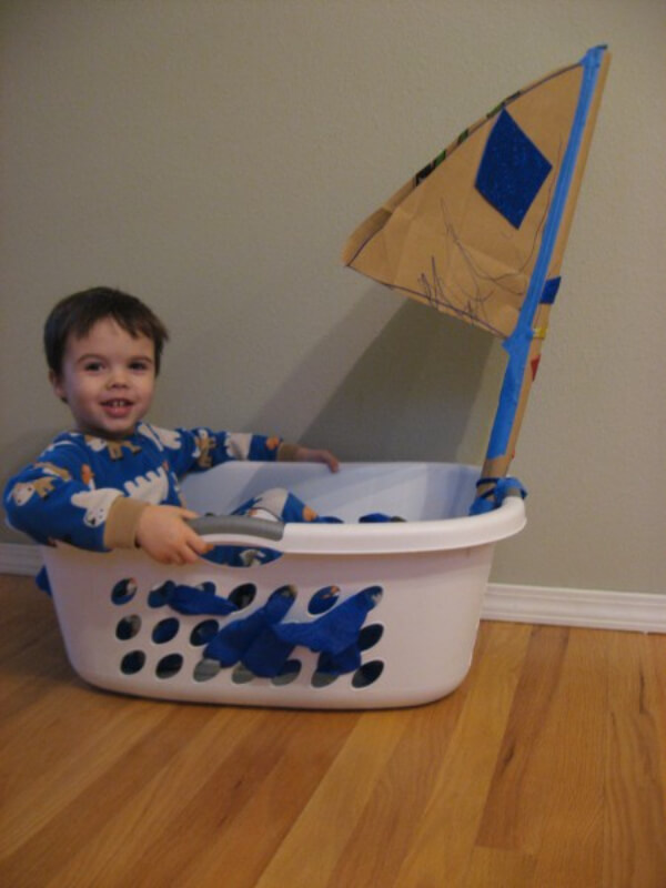 Laundry Basket Game Boat Craft Ideas For Toddlers
