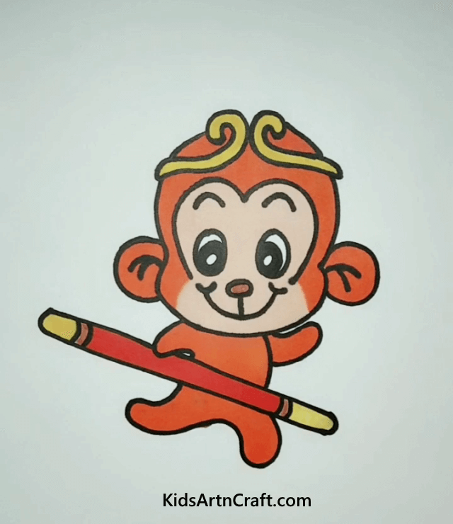 Baby Monkey King Let's Have Some Fun By Drawing Cartoons