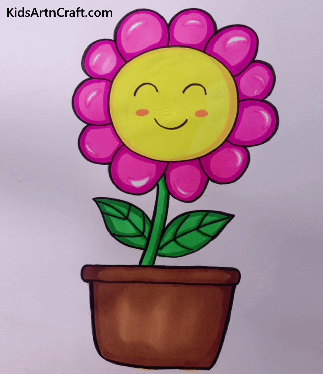 Easy Flower Painting Idea For Kids - Crafty Art Ideas-saigonsouth.com.vn
