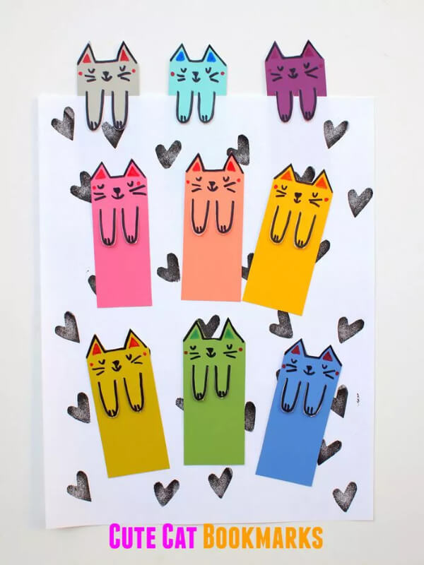 DIY Cat Bookmark Ideas For Kids DIY Bookmarks Kids 
