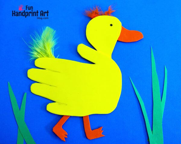 Hand Shaped Duck From Craft Foam Duck Crafts & Activities for Kids
