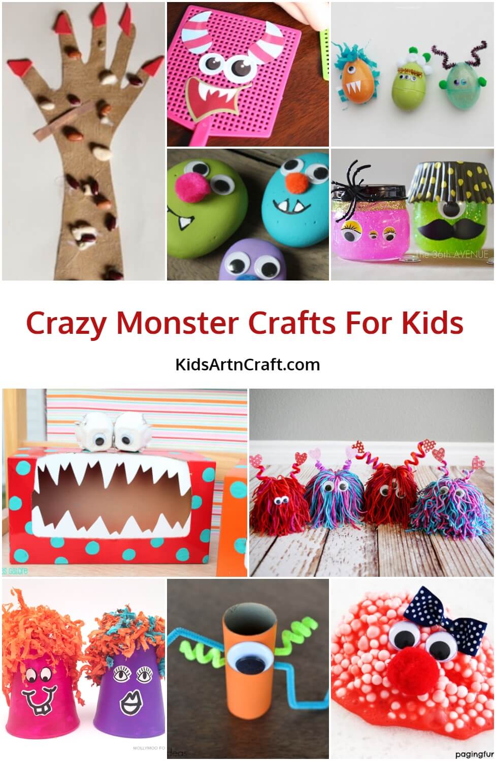 Crazy Monster Crafts For Kids